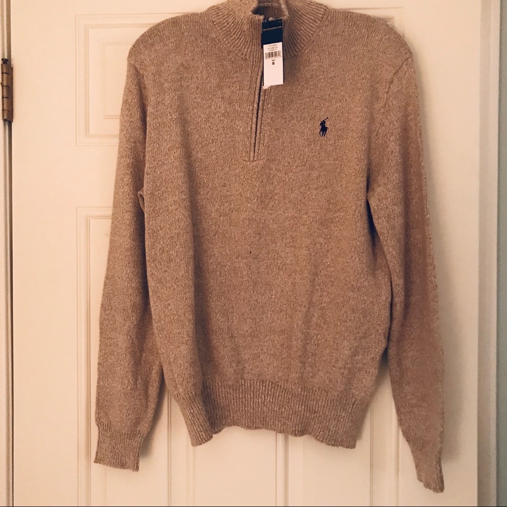 Men’s Ralph Lauren sweater 1/4 zip size small NEW